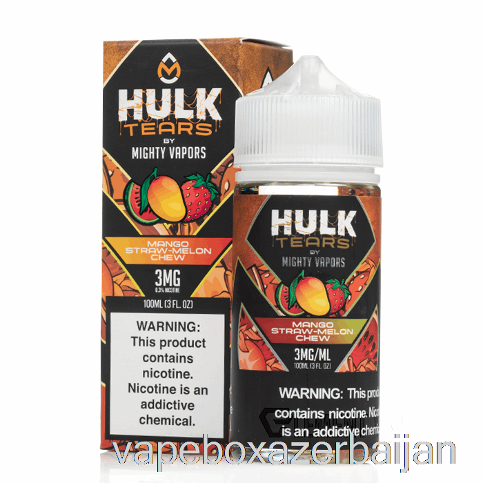 Vape Smoke Mango Straw Melon Chew - Hulk Tears - 100mL 6mg